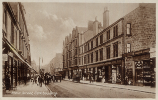 Main Street circa 1910 - Card dated 1917 - Published by H & M Eadie, Cambuslang